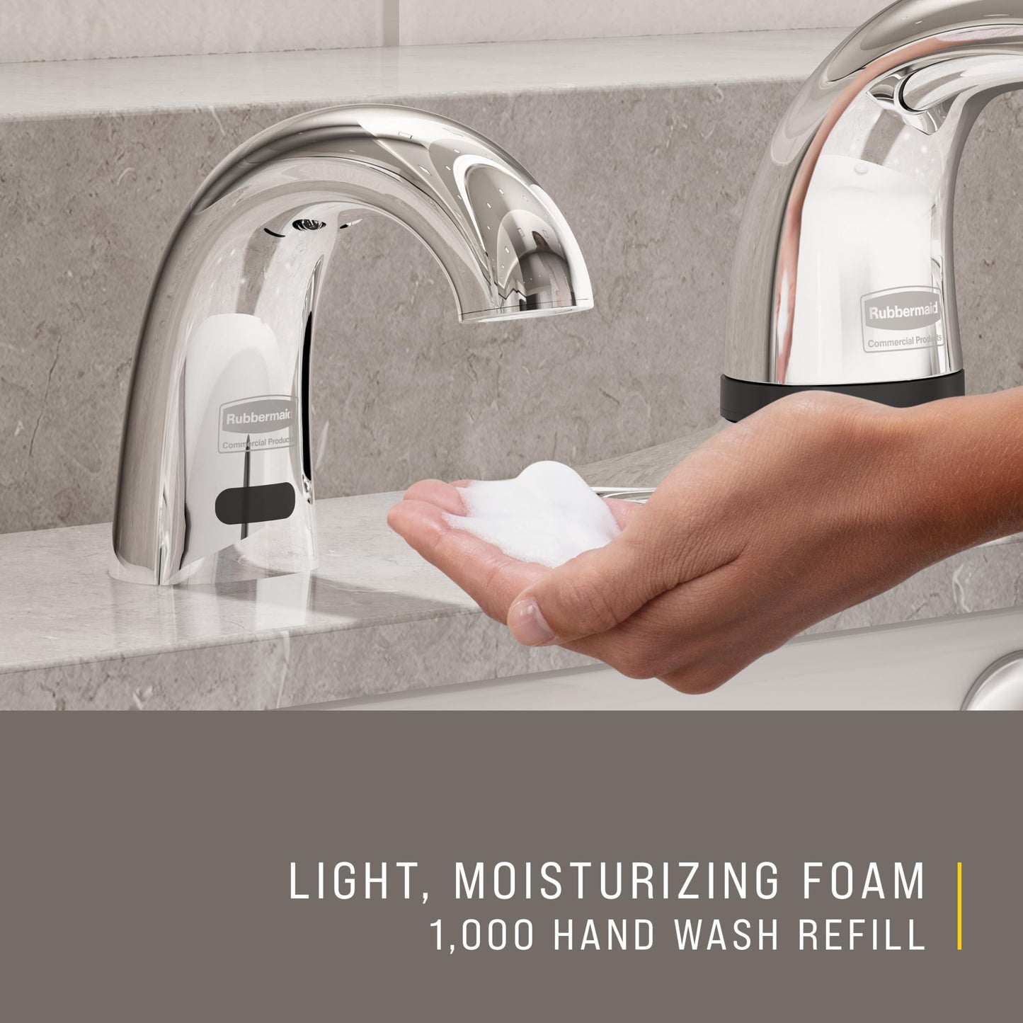 Rubbermaid Commercial Products OneShot Moisturizing Foam Hand Soap Refill, 800mL, Green Seal Certified, Compatible with RCP's Touchless OneShot Foam Dispensers, for Restrooms in Offices