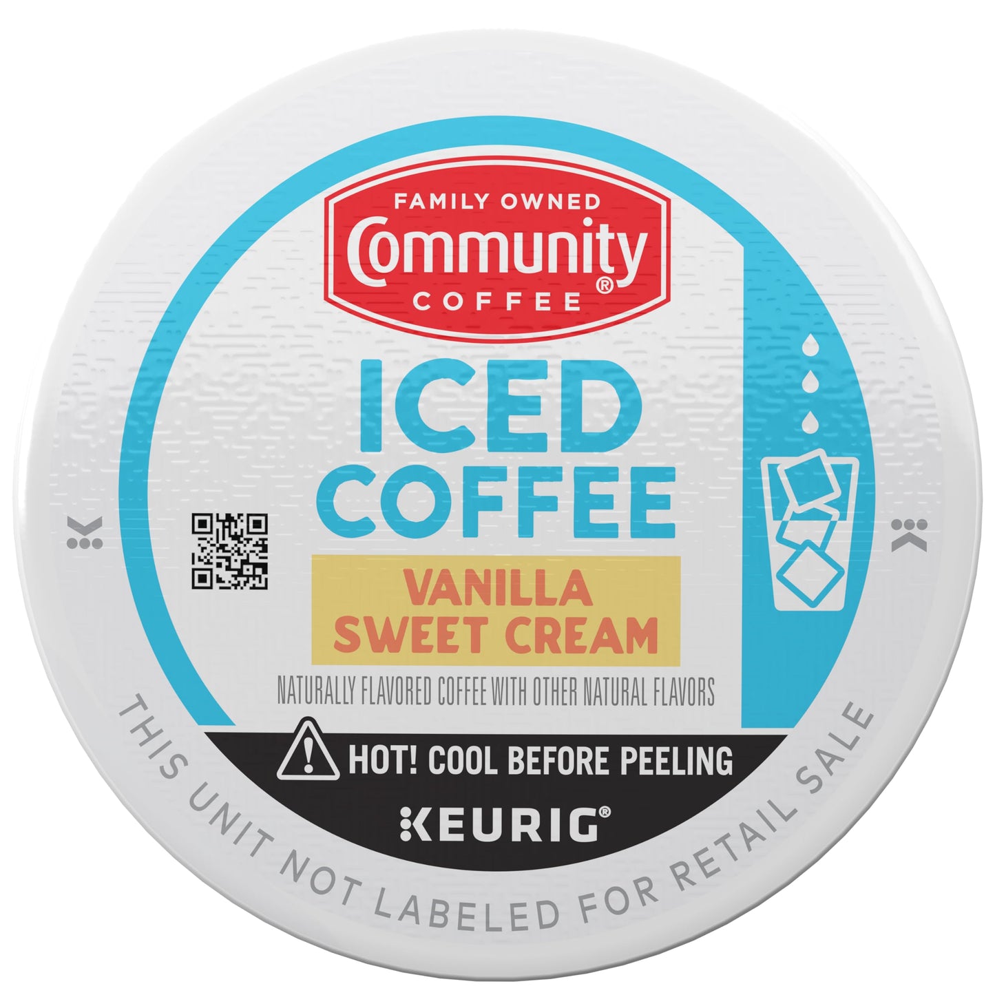 Community Coffee Vanilla Sweet Cream, 10 Keurig Iced Coffee Pods, Dark Roast, Compatible with all K-Cup Brewers, 10 Count (Pack of 1)