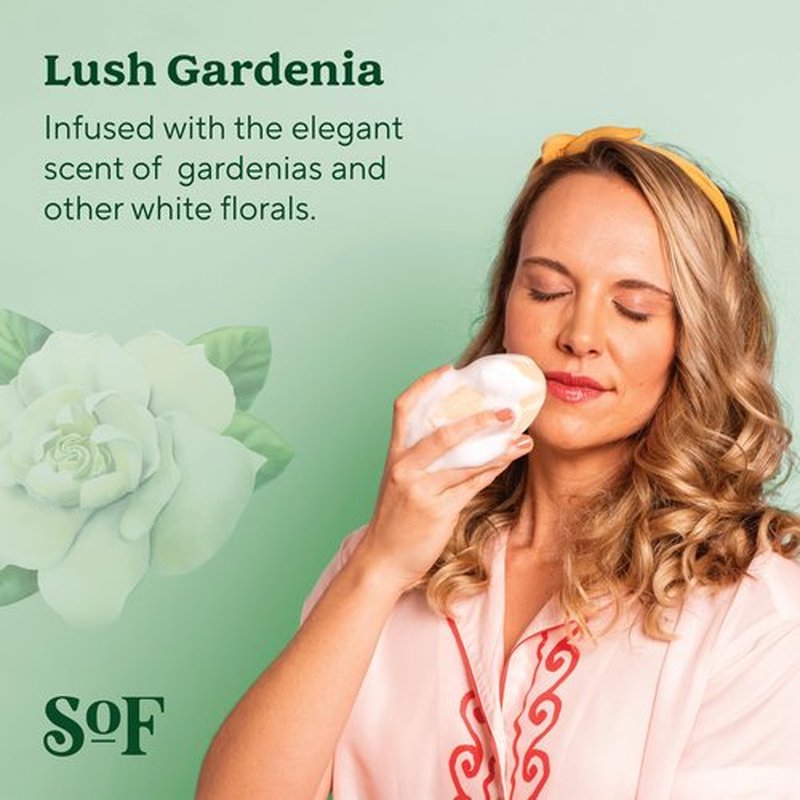 South Of France Lush Gardenia Bar Soap by SoF Body Care (Formerly Body Care) | Triple-Milled Soap with Shea Butter + Essential Oils | Vegan, Non-GMO Body Soap | 6 oz Bar | 6 Bars