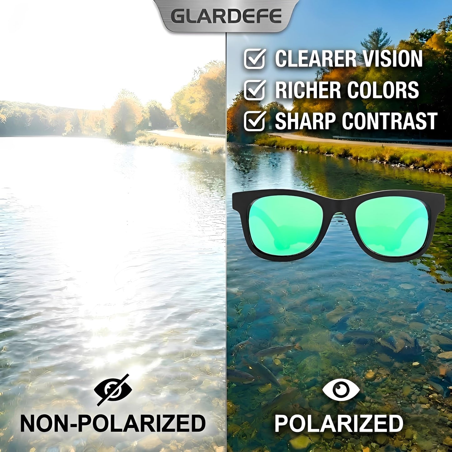 GLARDEFE Polarized Baby Sunglasses with Strap, Infant 0-24 Months