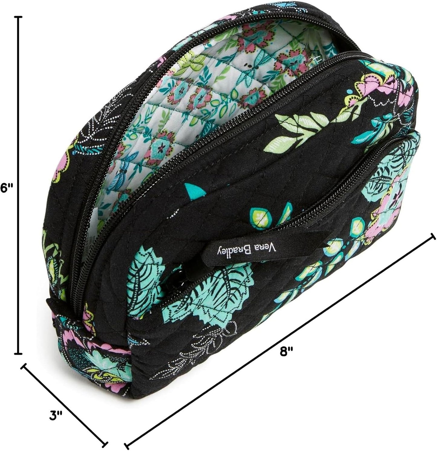 Vera Bradley Women's Cotton Medium Cosmetic Makeup Organizer Bag