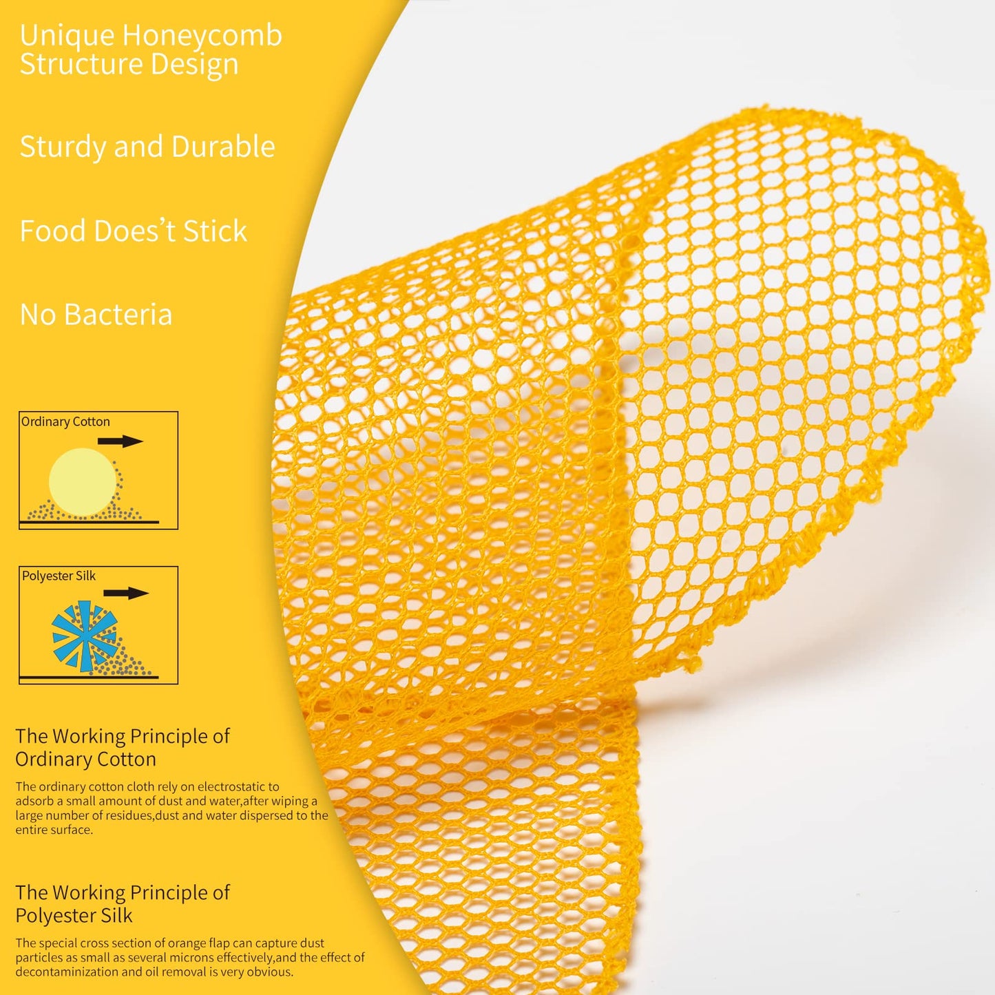 BAIKAFU 12Pcs Dish Wash Net,Innovative Mesh Cloth,Ultra Non-Scratch Dish Rags for Washing Dishes,100% No Odor/Quick Dry,Perfect Scrubber,Dish Sponges for Washing Dishes Yellow/Pink/Gray