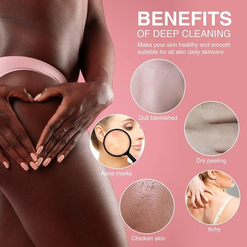 African Net Sponge African Net Long Net Bath Sponge Exfoliating Shower Body Scrubber Back Scrubber Skin Smoother,Great for Daily Use (Pink)
