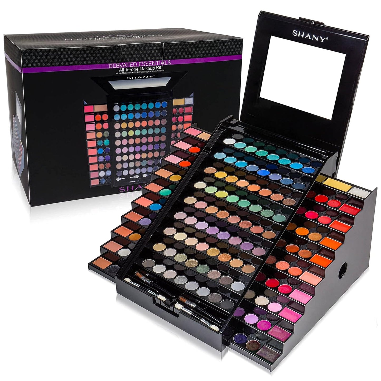 SHANY All About That Face Makeup Kit - All in one Beginner Makeup Set - Eye Shadows, Lip Colors, Face Makeup, Cosmetics applicators & More.