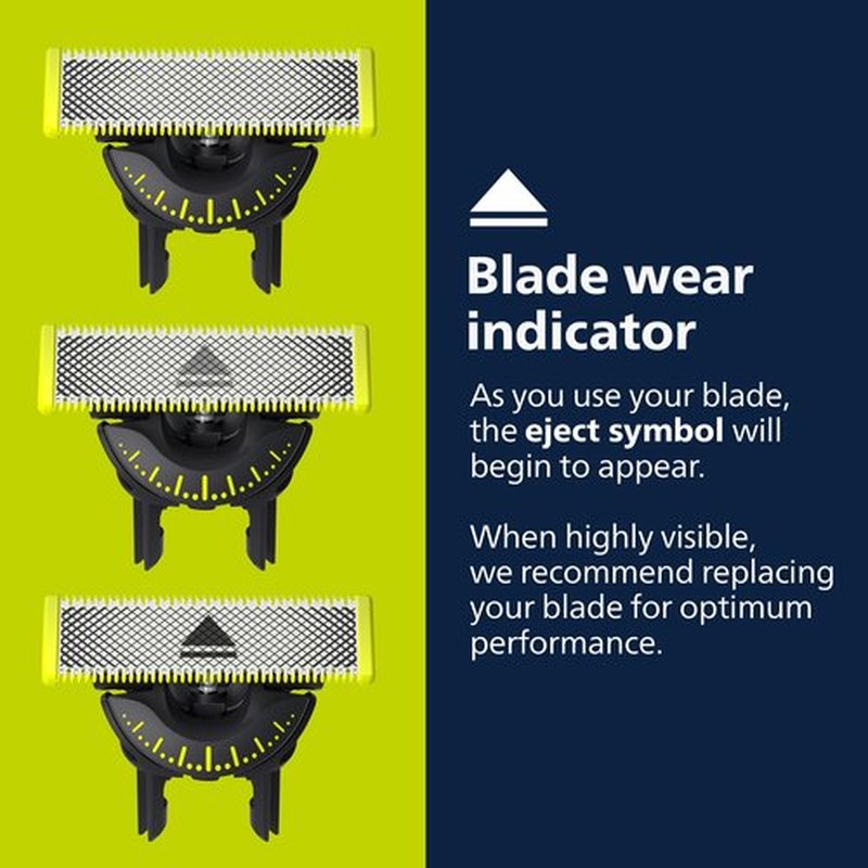 Philips Norelco OneBlade 360 Blades, Genuine Replacement Blades for OneBlade Electric Shaver and Trimmer, 4 Pack, QP440/80