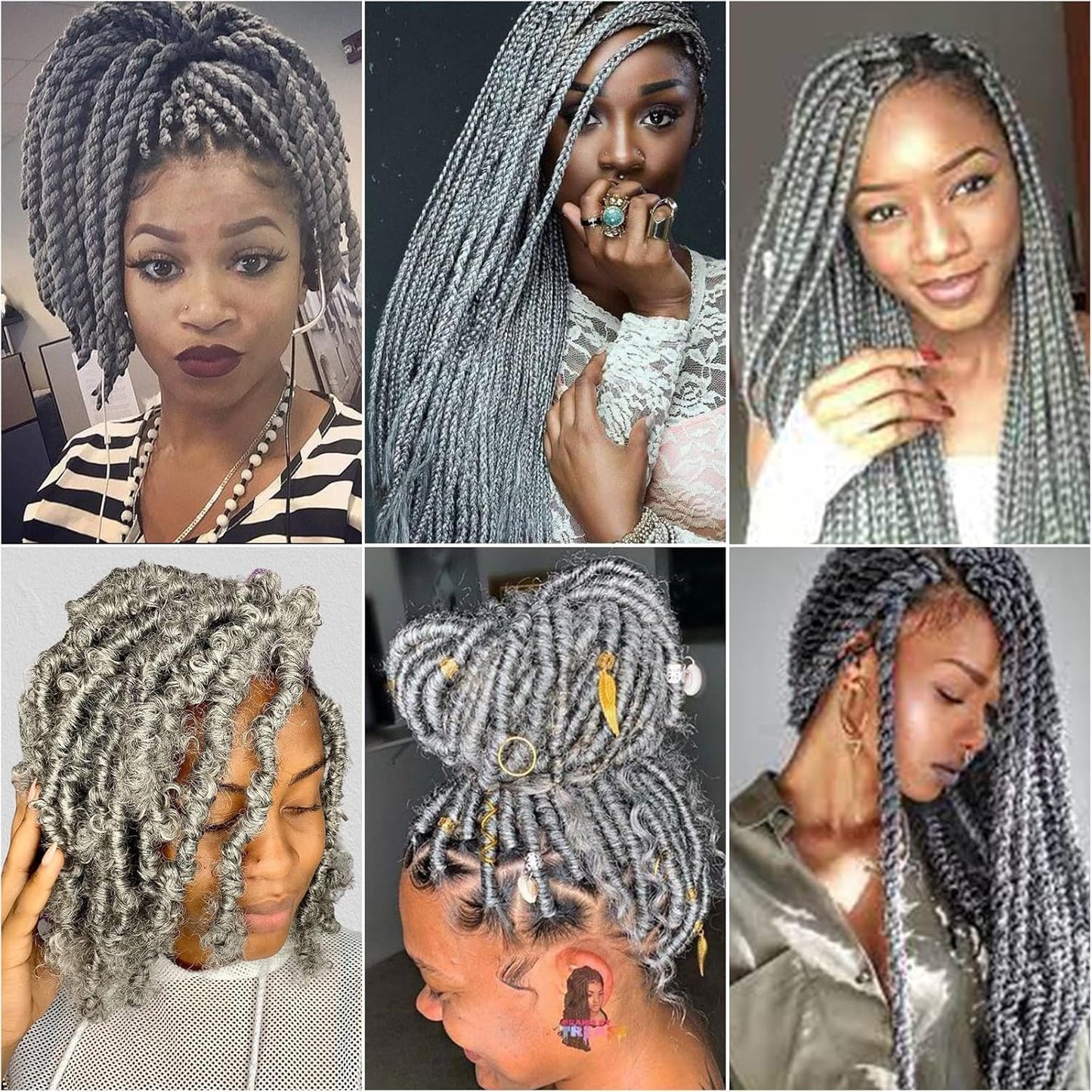BYKSVIOC BYhair Afro Kinky Twist Crochet Hair Braids Marley Twist Braiding Hair 24inch Cuban Twist Hair (6Packs,#51)