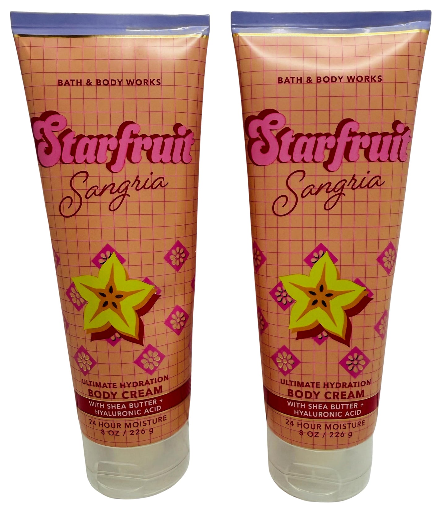 Bath & Body Works Starfruit Sangria Ultimate Hydration Body Cream 8 Ounces Pack of 2