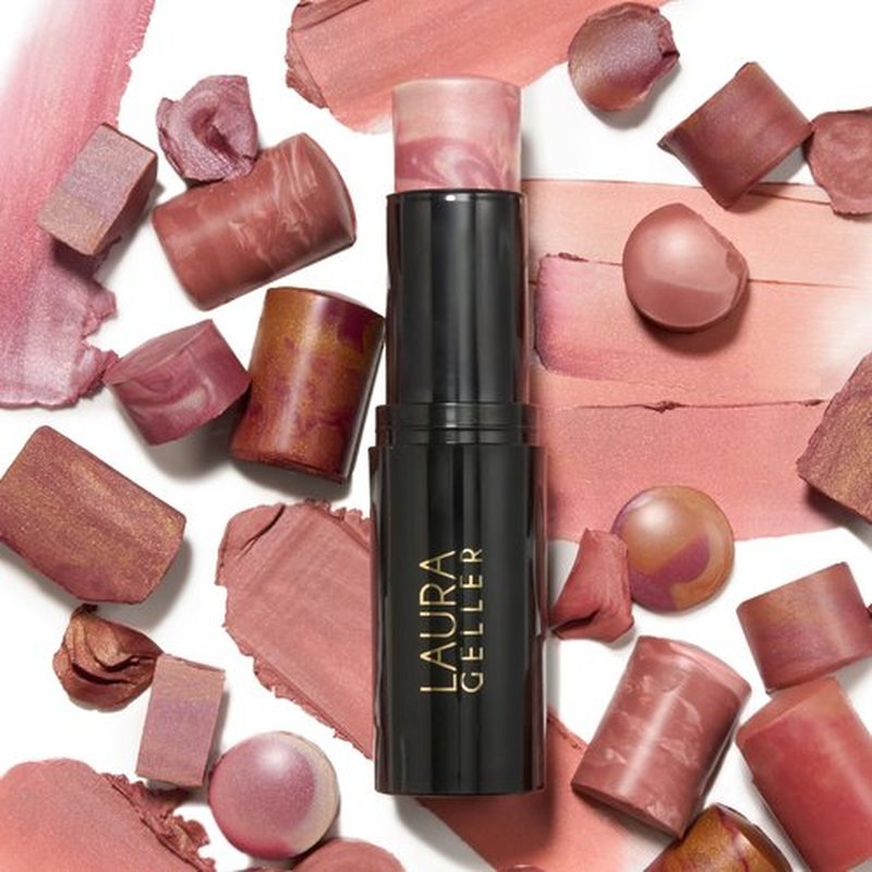 LAURA GELLER NEW YORK Italian Marble Blush Makeup Stick | Cream Finish Marbleized Blush for Cheeks, Dolce Vino