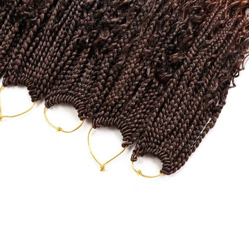 Goddess Box Braids Crochet Hair-7 Packs Crochet Braids for Black Women 12 Inch Crochet Braids with Curly Ends (Bohomian 12 Inch 7 Packs, T30#)