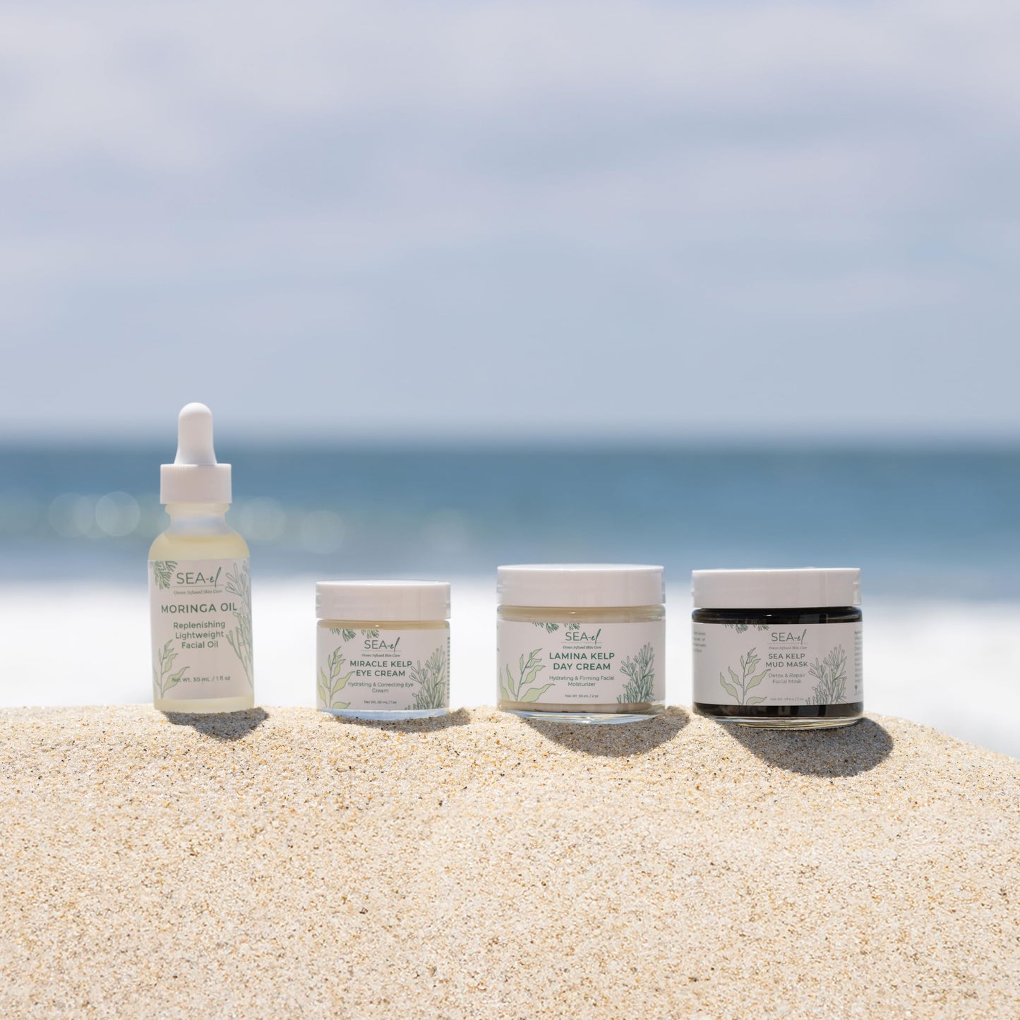 Sea-El Miracle Sea Kelp Eye Cream Hydrating & Correcting Yerba Mate Caffeine & Hyaluronic Acid for Dark Circles Bags & Puffiness - Daily Anti Aging Moisturizer for Women & Men, Vegan - 1 Oz