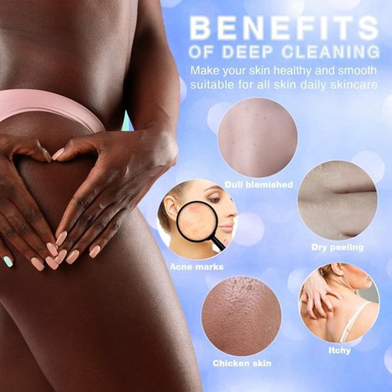 3 Pieces African exfoliating net African Net Long Net Bath Sponge Exfoliating Shower Body Scrubber Back Scrubber Skin Smoother,Great for Daily Use (Purple, Blue, Green)