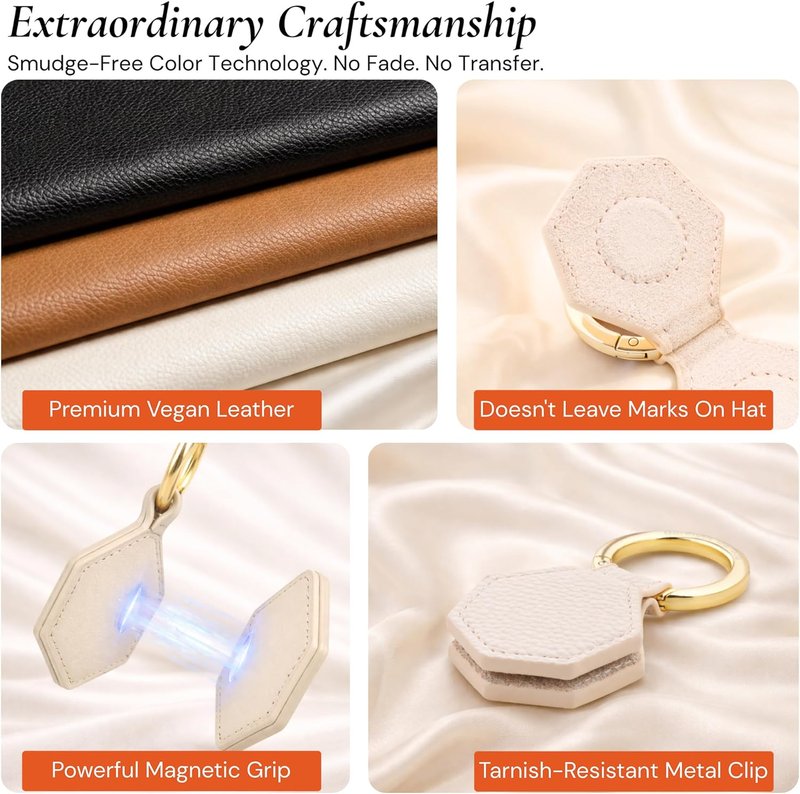 Magnetic Hat Clip - Hands-Free Clip-On Holder for Travel, Bags & Luggage | Ideal for Sun & Baseball Hats