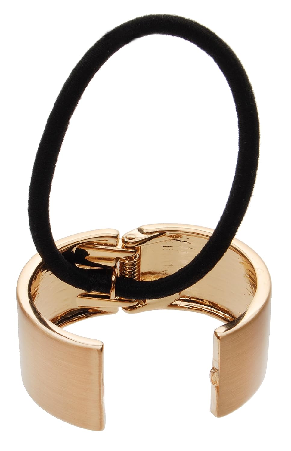 Brushed Gold L. Erickson Metal Cuff Ponytail Holder - Stylish Hair Accessory