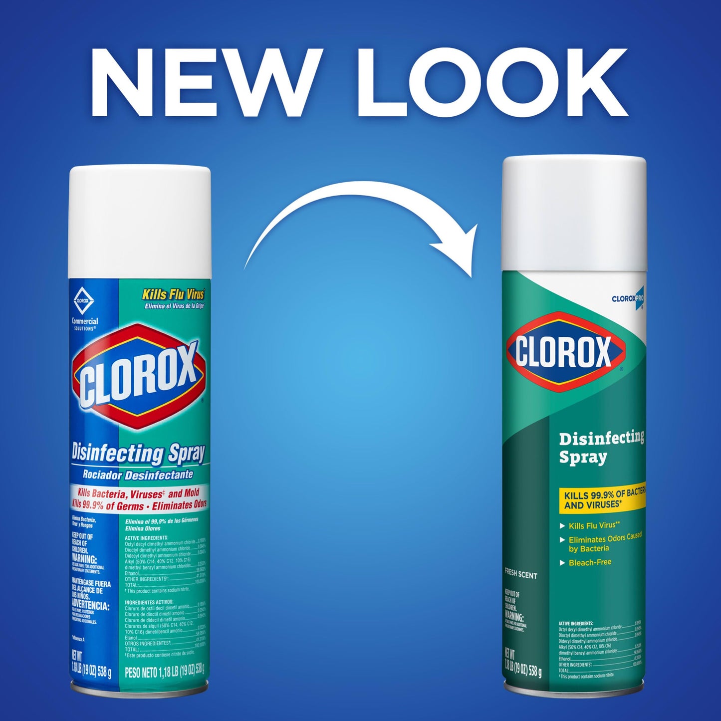 CloroxPro Disinfecting Spray, Fresh Scent, 19 Ounces, Pack of 12 (Packaging May Vary)