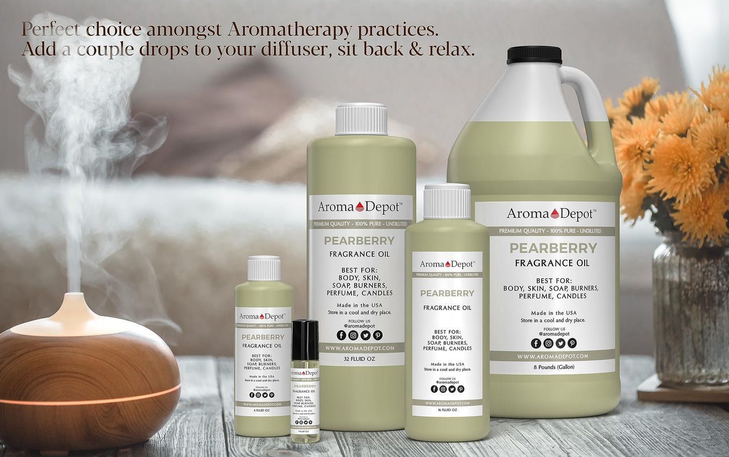 Aroma Depot 1oz / Pearberry Perfume Oil for making, Body Oil, Soap, Candle Making & Incense. Our version is a Premium Quality Undiluted & Alcohol Free