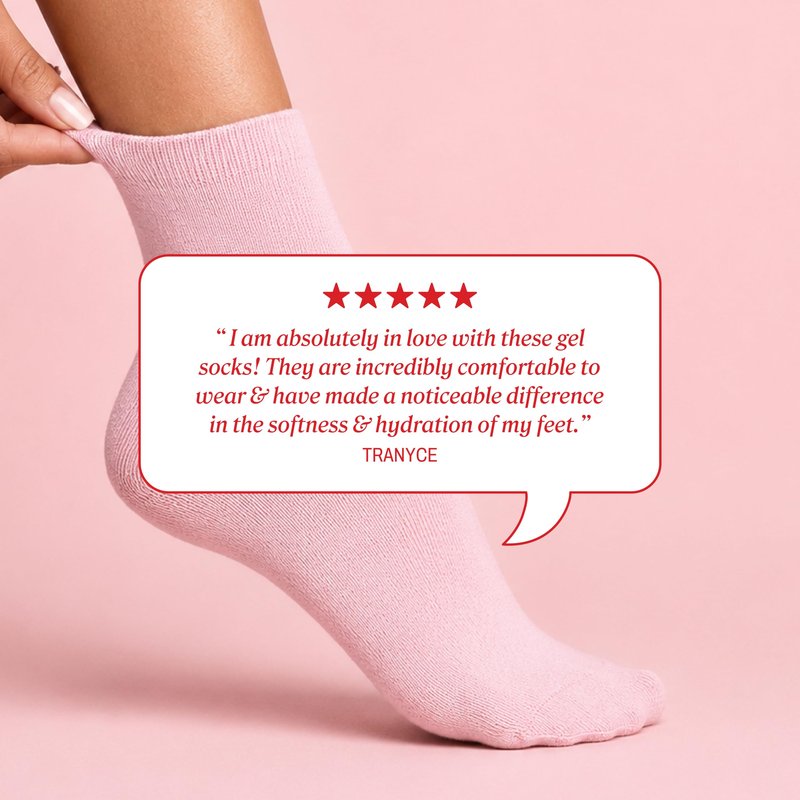 Onyx Professional Gel Moisturizing Socks, One Size Dry Feet Treatment for Women or Men, Hydrating Spa Socks for Dry Feet and Cracked Heel Repair, One Reusable Pair