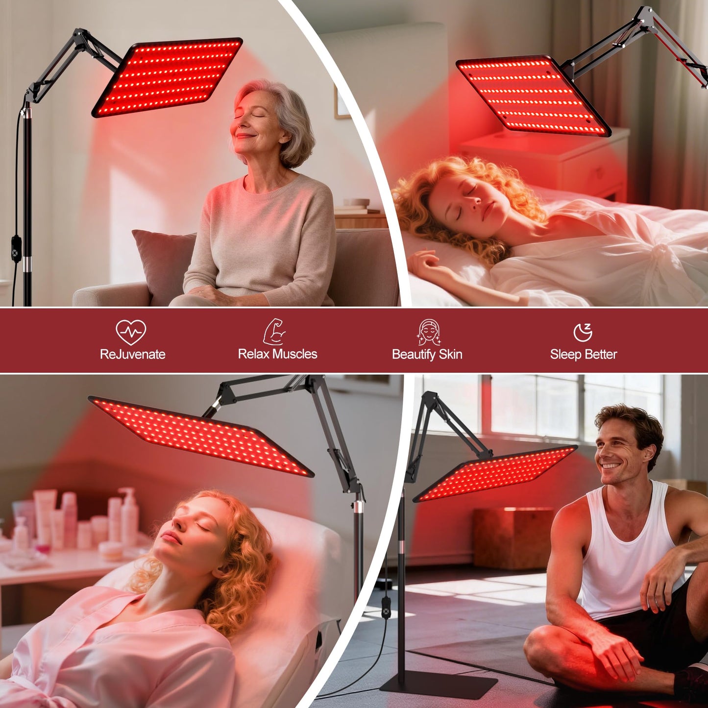 Morfone Red Light Therapy for Body Face Tri-Wavelength 660nm, 850nm, 940nm
