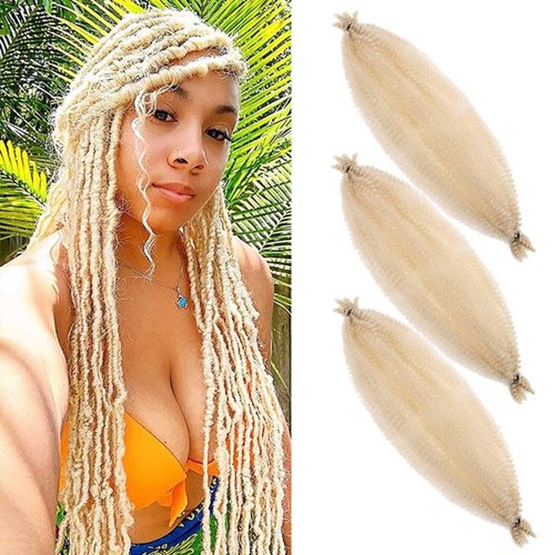 IXIMII 613 Pre-Separated Springy Afro Twist Hair 16 Inch 3 Packs Marley Braiding Crochet Hair Soft Synthetic Hair Extensions for Distressed Faux Locs,Spring Twists,Passion Twist