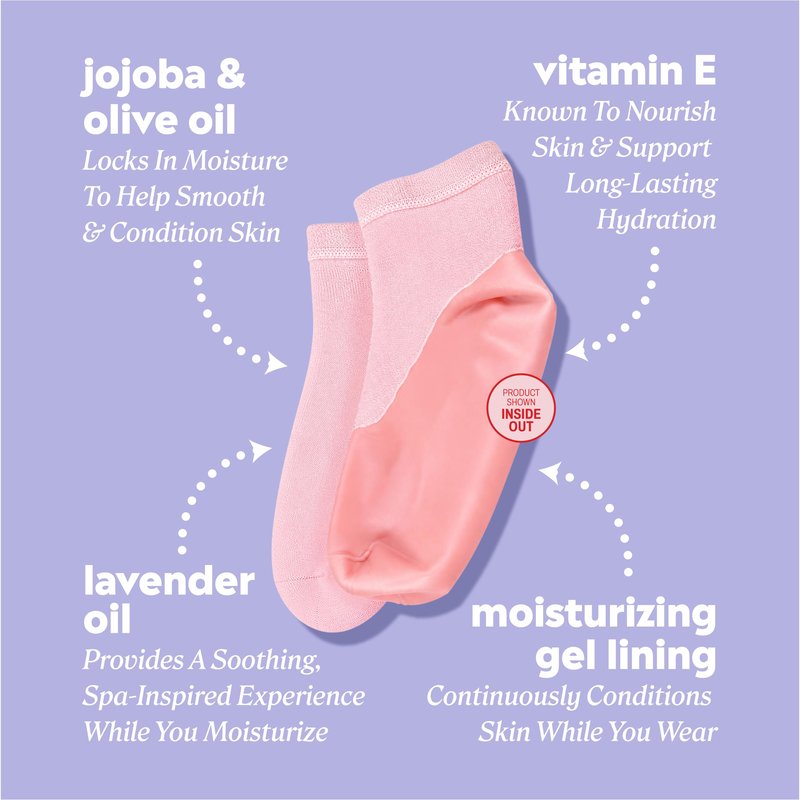 Onyx Professional Gel Moisturizing Socks, One Size Dry Feet Treatment for Women or Men, Hydrating Spa Socks for Dry Feet and Cracked Heel Repair, One Reusable Pair