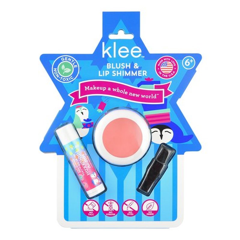 Luna Star Klee Blush and Lip Shimmer Hanukkah Gift Set for Kids and Tweens. Gentle and Non-Toxic. Made in USA. (Starlight Buzz)