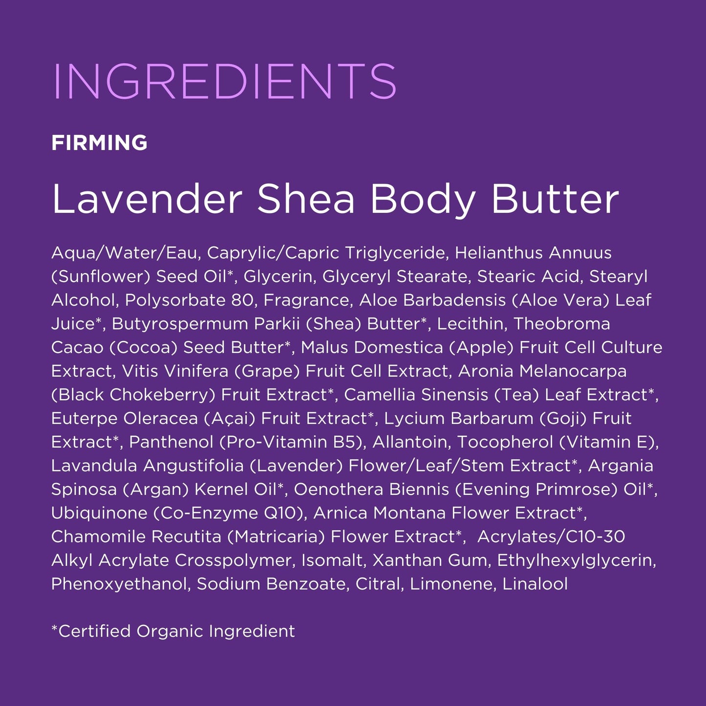 Andalou Naturals Body Butter, Lavender Firming Cream,8 Oz, Shea Butter, Cocoa Butter & Primrose Oil, Body Moisturizer for Dry Skin, Vegan