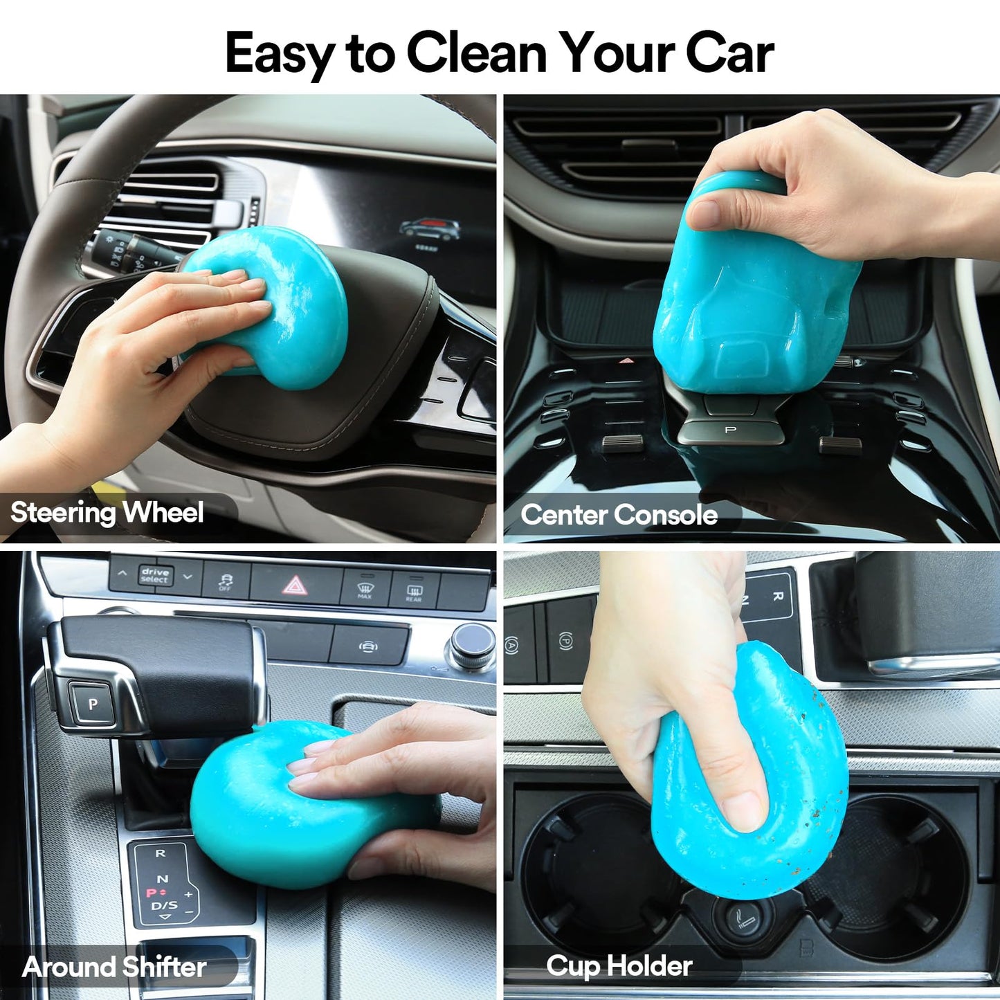 PULIDIKI Car Cleaning Gel Car Clean Putty, Universal Car Interior Cleaner Slime, Perfect Cleaning Kit Supplies, Auto Detailing Tools Car Accessories, Dust Remover Gifts for Men Women