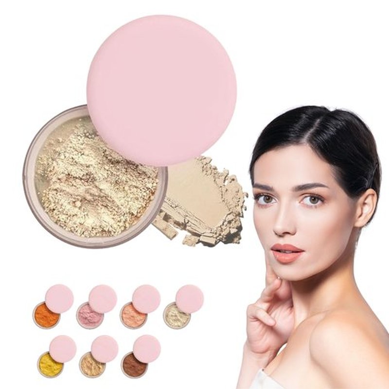 Pewosrid Luminance Milano Powder, Luminance Powder, Beauty Blurring Powder, Luminance Milano Pink Powder, Beauty Pink Setting Powder for All Skin Tones (06#, Pack of 1)