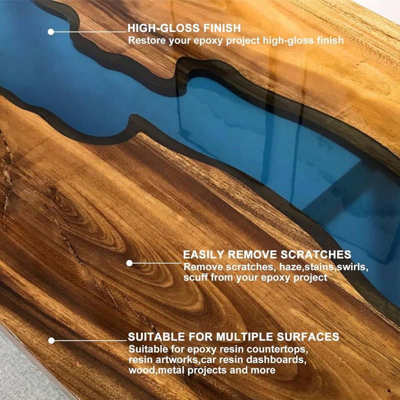 Resin Polishing Kit - Premium 32oz Epoxy Polish & Cleaner | Removes Scratches & Scuffs for Countertops