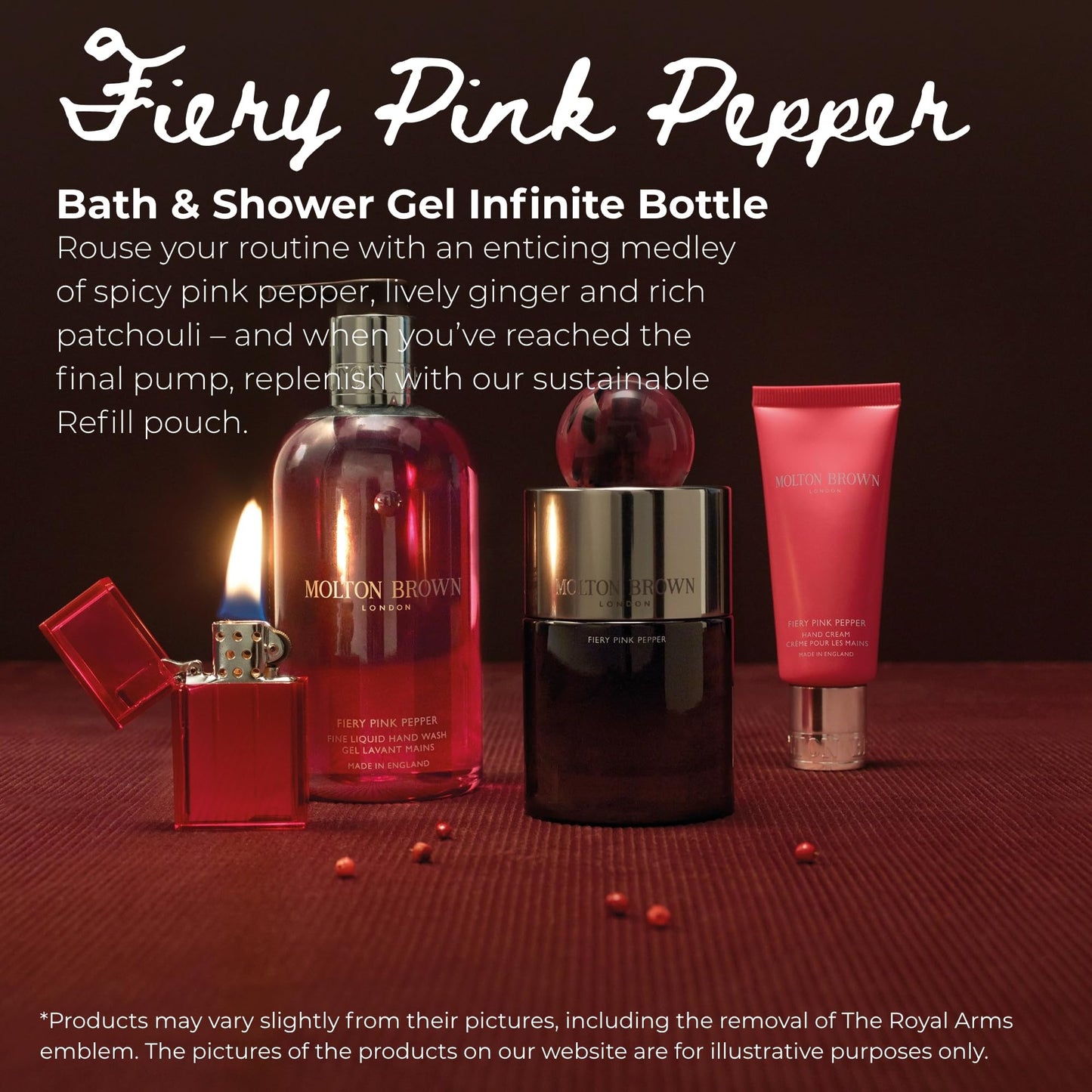 Molton Brown Fiery Pink Pepper Body Wash Infinite Bottle 13.5 fl. oz.