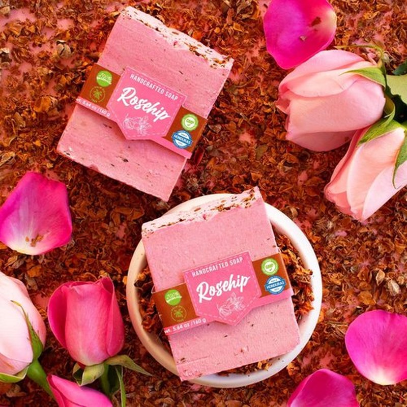 Jabon Artesanal Natural (Rosa, Jojoba, Merlot)