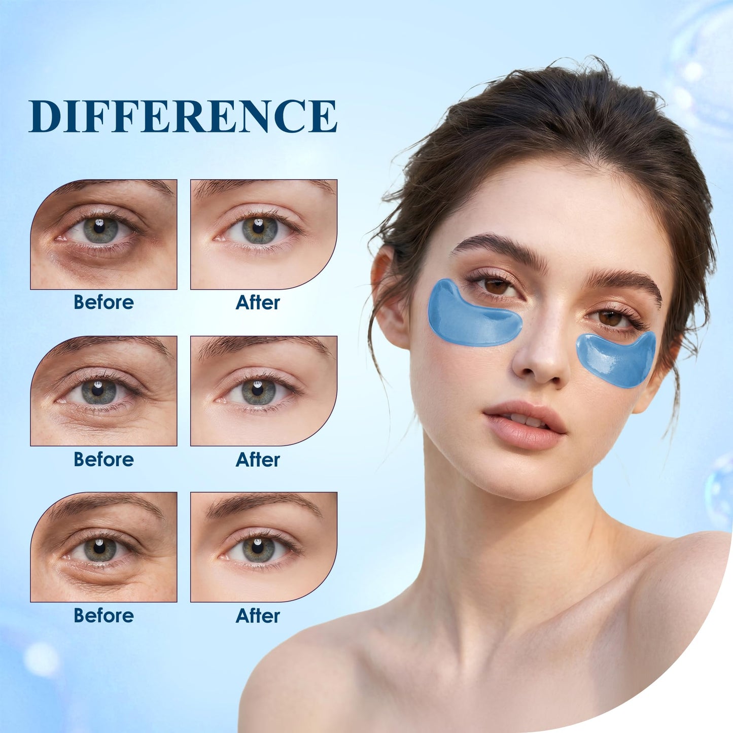 Taimand Under Eye Patches (30 Pairs), Under Eye Mask for Puffy Eyes and Dark Circles, Eye Masks with Collagen, Hyaluronic Acid