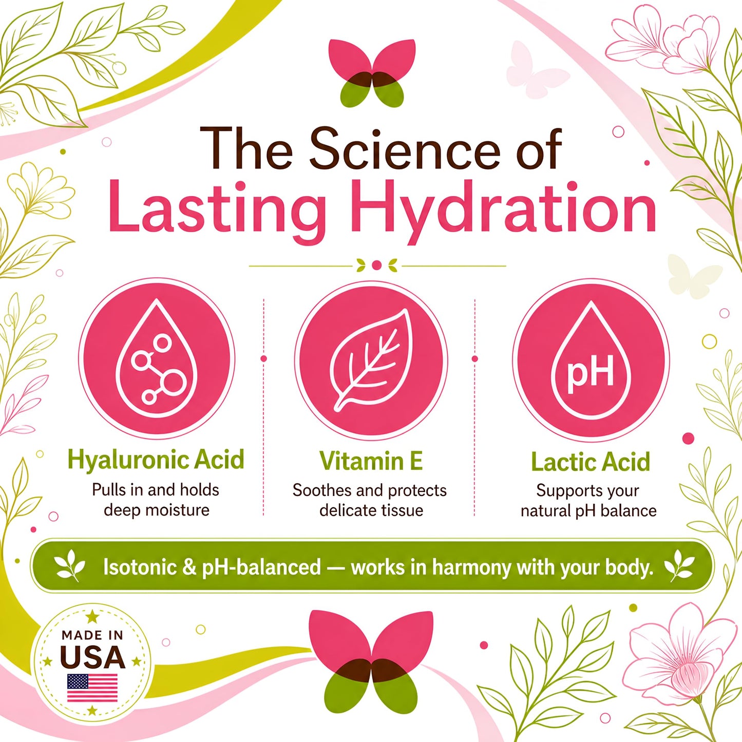 Gynatrof Vaginal Moisturizer for Dryness, Hormone-Free (HA & Vit E)