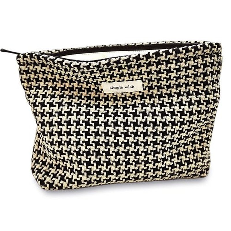 STARDW Cosmetic Bags Makeup Bags for Women and Girls,Travel Makeup Bag Large Capacity Canvas Makeup Bag,Makeup Organizer Bag Zipper Pouch (Checkered)