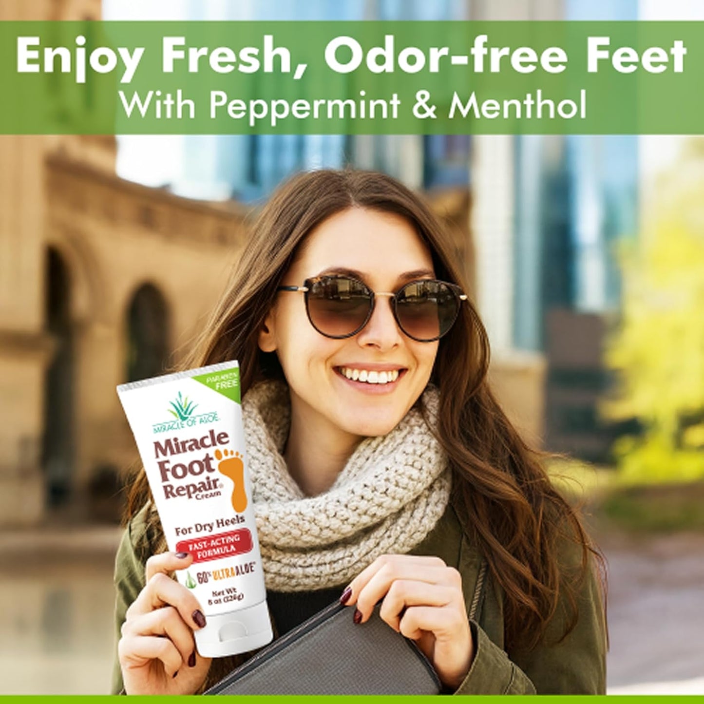 Miracle Foot Repair Cream (1 oz / 12 Pack) Repairs Dry Cracked Heels and Feet, 60% Pure Ultra Aloe Moisturizes, Softens, and Repairs