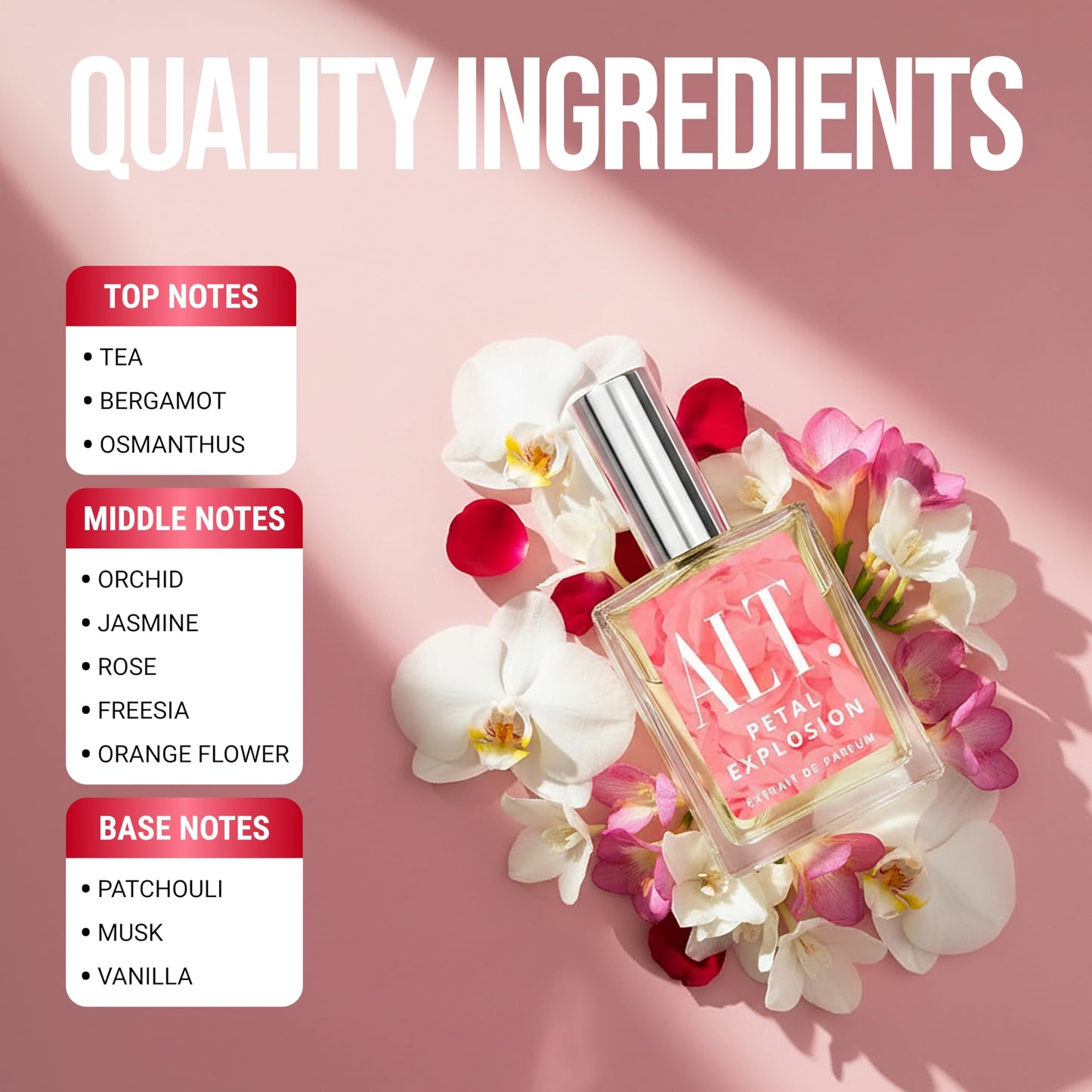 ALT. FRAGRANCES Petal Explosion - Inspired by Flower Bomb Perfume for Women, Extrait de Parfum, Long Lasting Floral Signature Luxury Women’s Fragrance, 100ml