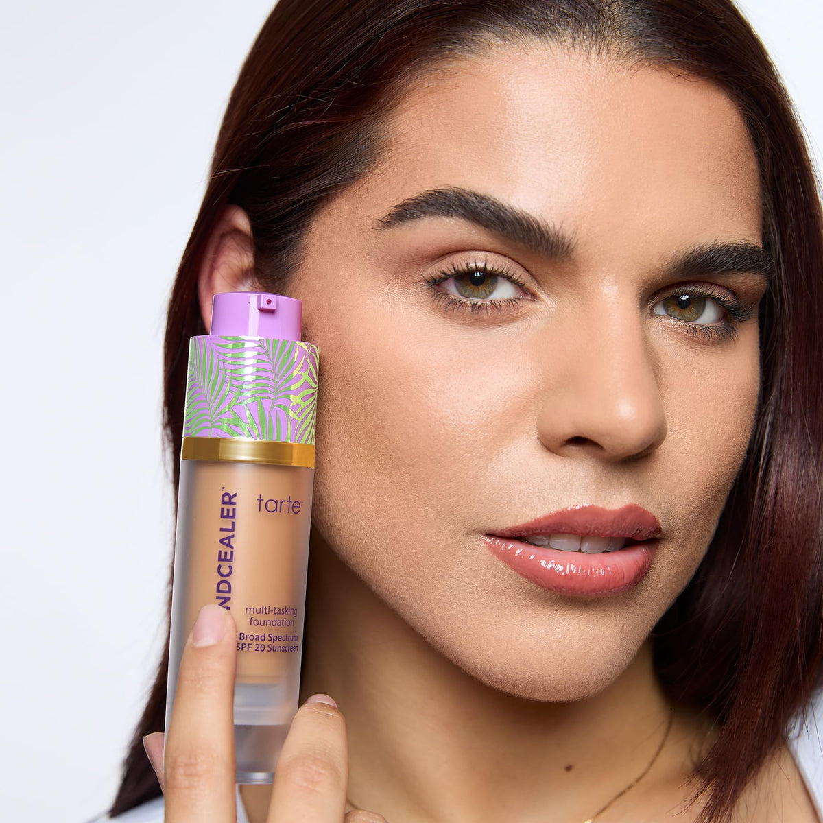 tarte babassu foundcealer dewy foundation Broad Spectrum SPF 20 Sunscreen – Foundation & Concealer in 1, Vegan Skincare Makeup, Medium Coverage, Cruelty-Free, full size, 42N tan neutral