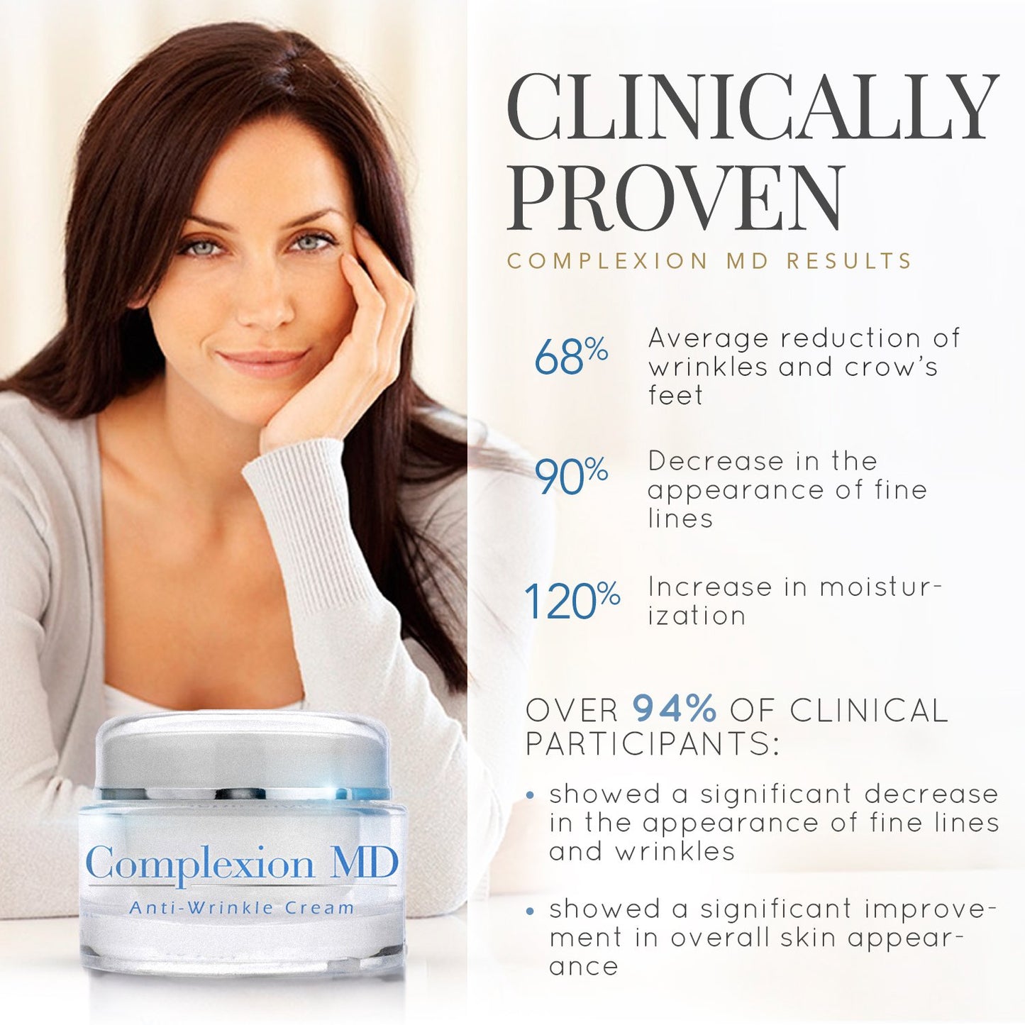 Complexion MD Anti Aging 2 Step Skin Care System (Bundle) - Microdermabrasion Scrub (1.69 oz) + Anti Wrinkle Cream (1 oz) - Reduce Fine Lines & Wrinkles - with Peptides & Hyaluronic Acid