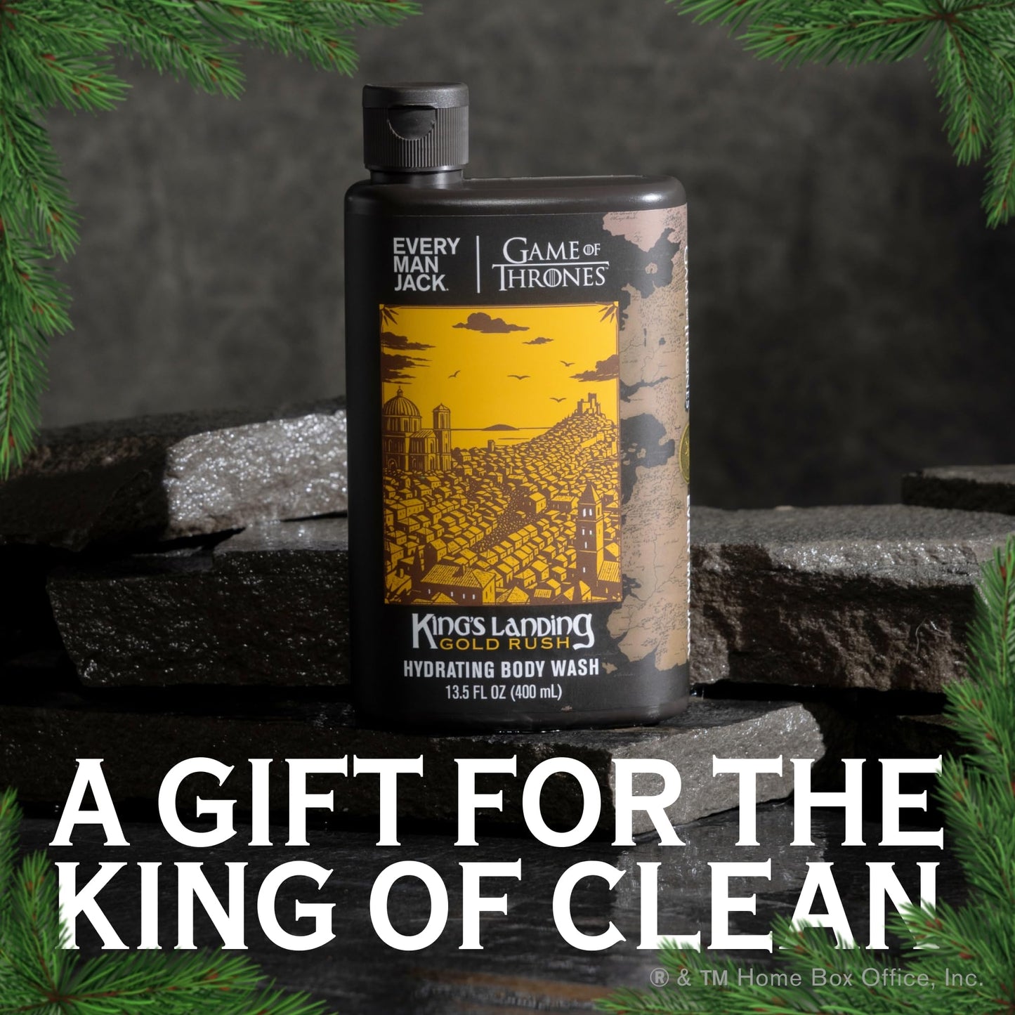 Every Man Jack Game of Thrones Collectors Body Wash - Clean Ingredients - King's Landing - Gold Rush Scent - 13.5 oz (Pack of 2)