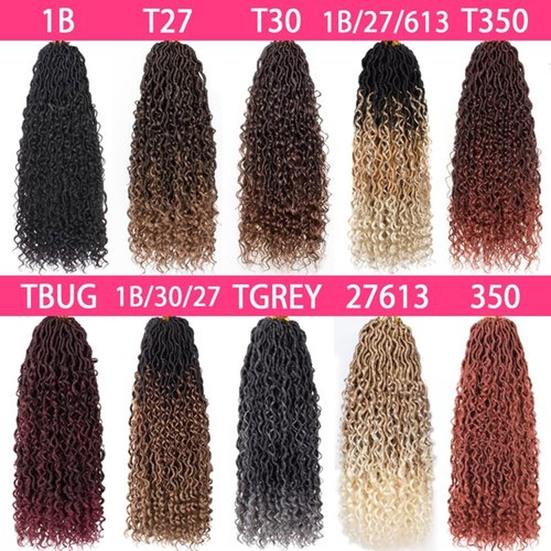 RuiYok 18 Inch Blonde Goddess Locs Crochet Hair 8Packs Faux Locs Crochet Hair with Curly Ends Pre-looped River Locs Crochet Hair Boho Hippie Locs Synthetic Hair Extensions(#613)