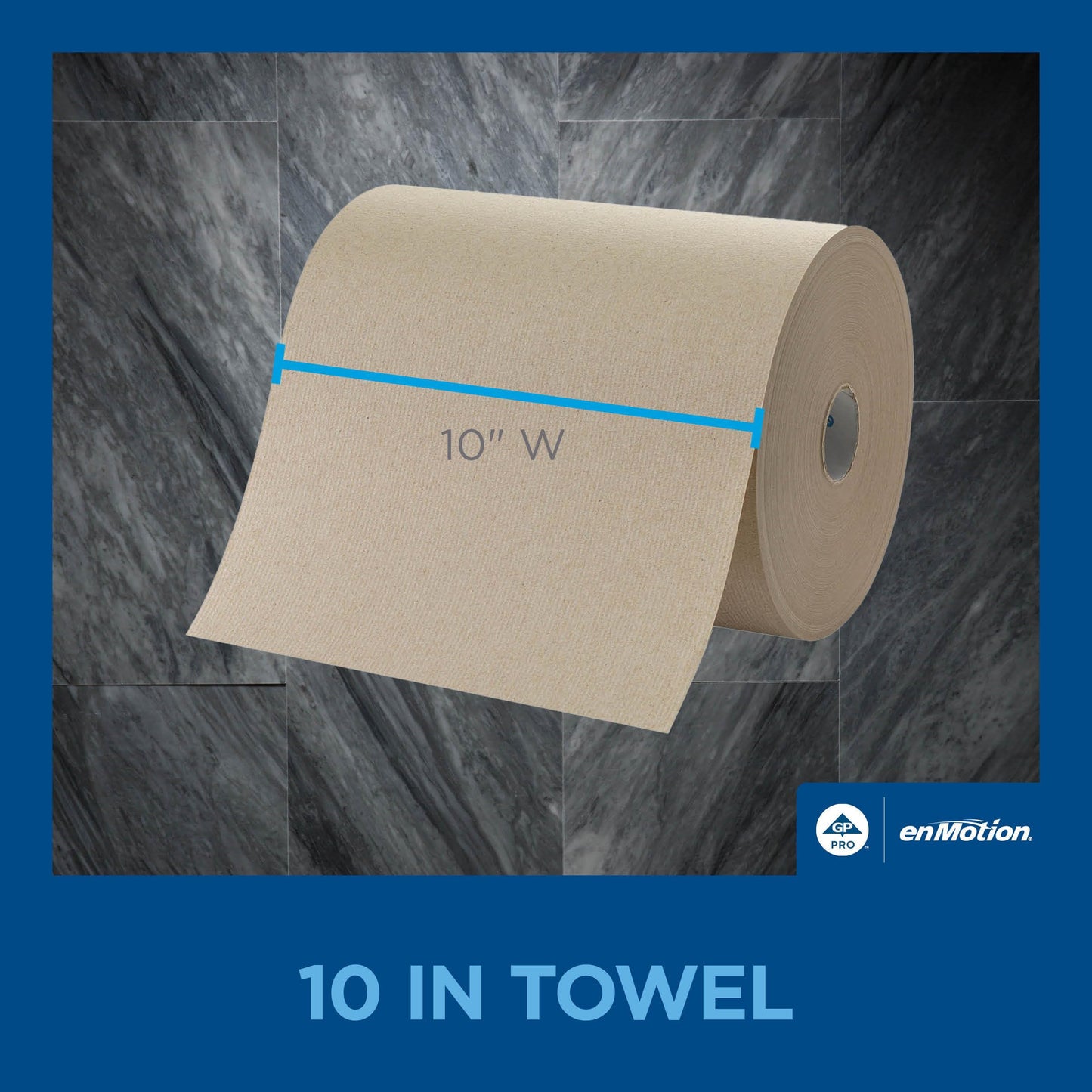 enMotion Georgia‑Pacific (by GP PRO) 10 in 800 Linear Feet Recycled Paper Towel Roll, Brown, 6‑Roll Case Paper Towel Rolls, 89480