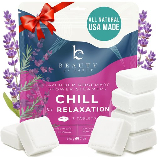 Shower Steamers Aromatherapy - USA Made with Natural Ingredients & Lavender Oil, Large Shower Bombs for Stress Relief, Luxury Stocking Stuffers for Mom, Relaxation Gifts for Women & Men
