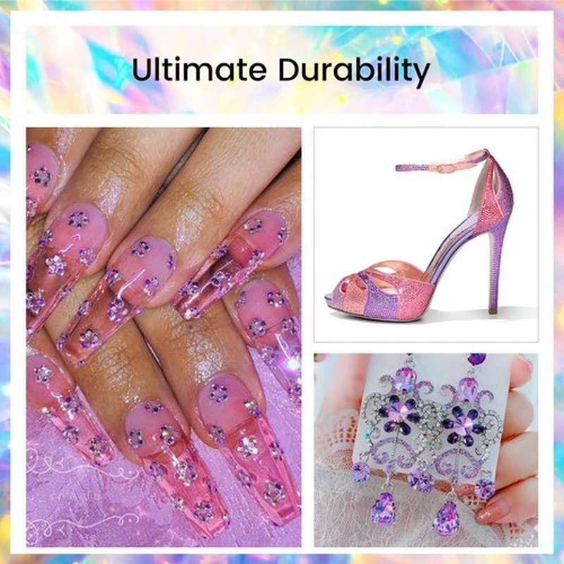 Novani Rhinestones 3000Pcs Flatback Crystal Round Loose Gemstones Glass Rhinestones for Crafts Makeup Nail Art Clothes Shoes DIY Decorations(SS10, 2.7-2.9mm,Lavender)