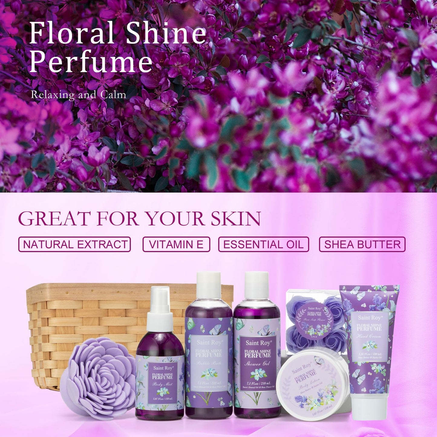 Spa Gift Basket Gifts for Mom, Bath Gift Set for Women Birthday Bath Spa