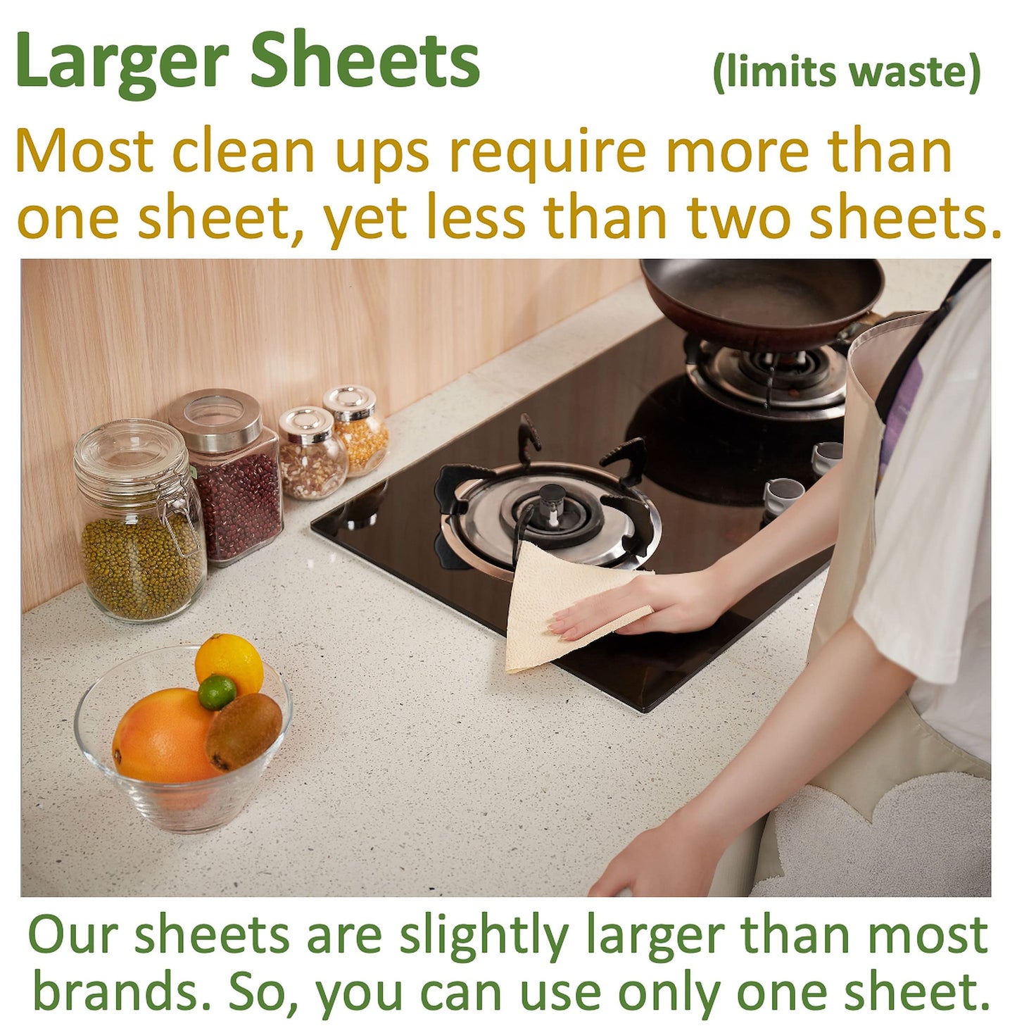 Purafide 100% Bamboo Paper Towels, Tree-Free, Chemical-Free, Lint-Free, Durable, Absorbent, Select-a-Size 2-Ply, 90 Sheets Per Roll. (PT 6 Rolls)