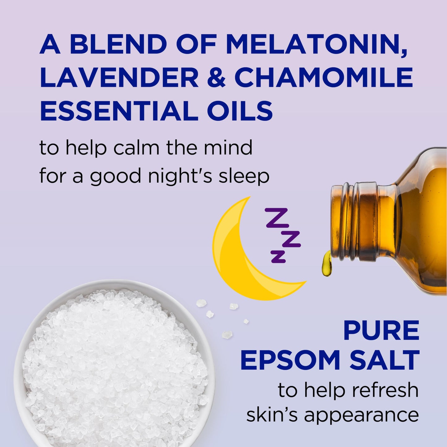 Dr Teal's Foaming Bath with Pure Epsom Salt, Melatonin Sleep Soak with Essential Oil Blend, 34 fl oz (Pack of 4)