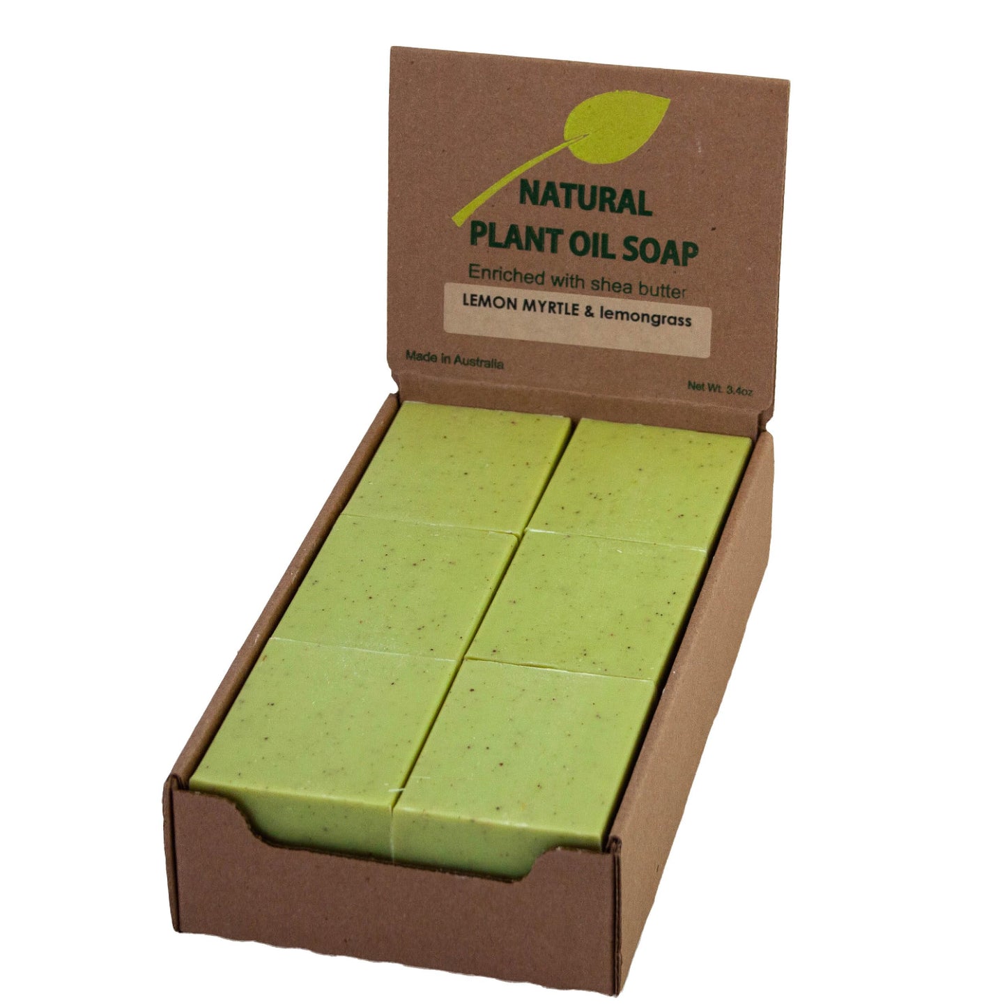 Simple Scents Australia Lemon Myrtle Scented Natural Soap Bars (12 Bars), 3.5oz Moisturizing French Triple Milled Soap Bars Enriched with Shea Butter - Pure Plant Oil Bath & Body Bars
