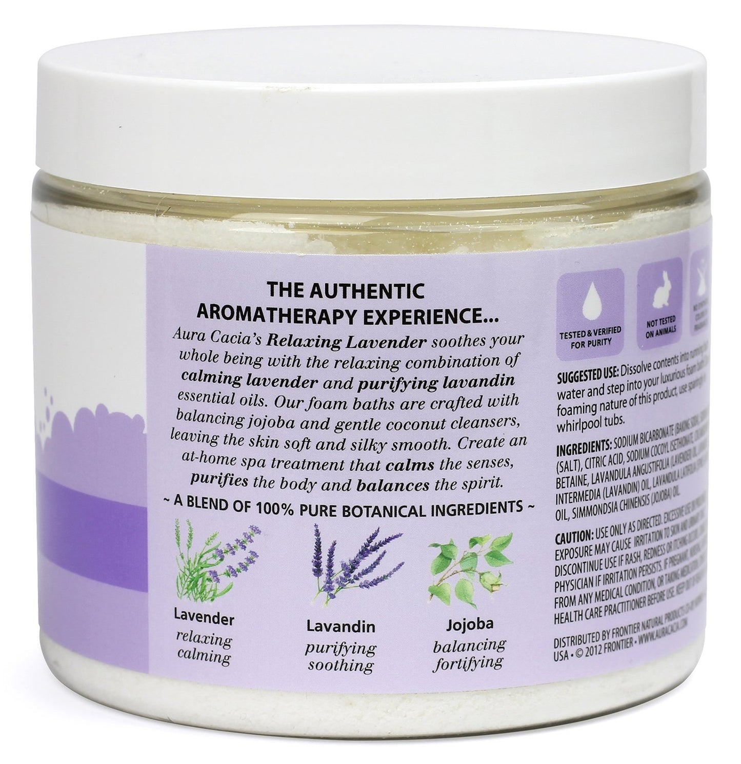 Relaxing Lavender Aromatherapy Foam Bath - Aura Cacia, 14 oz Jar (2-Pack)