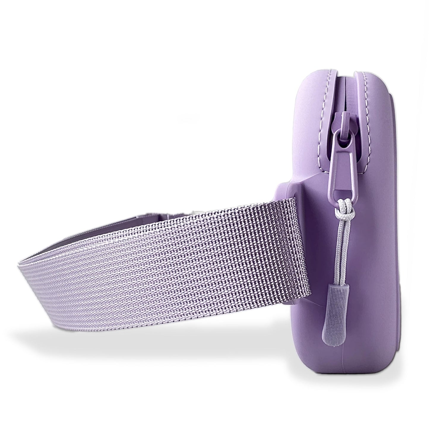 Leufu Silicone Crossbody Bag for Women & Men – Premium Soft-Touch Belt Bag, Adjustable Sling & Shoulder Strap (32-50"), Water-Resistant & Easy to Clean (Soft Lilac)