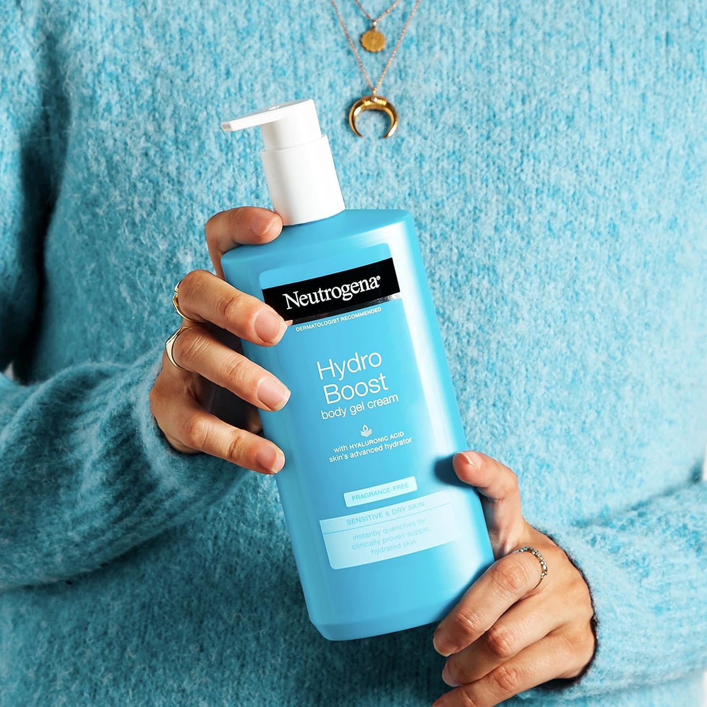 Neutrogena Hydro Boost Fragrance-Free Body Gel Cream with Hyaluronic Acid, Non-Greasy, Fast Absorbing Moisturizer & Hydrating Full Body Cream for Sensitive Skin, Paraben-Free, 16 oz (Pack of 3)