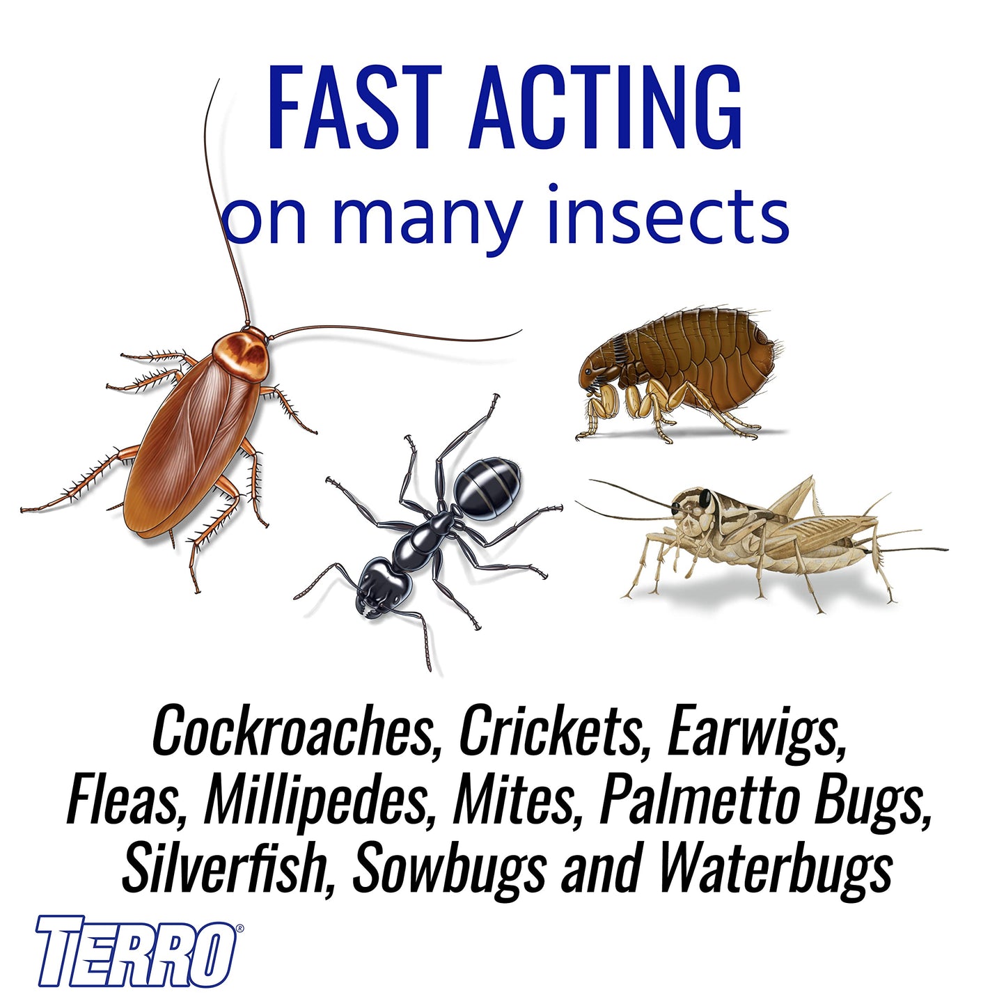 TERRO T901-6 Ant Killer Plus Multi-Purpose Insect Control for Outdoors - Kills Fire Ants, Fleas, Cockroaches, and Other Crawling Insects - 3lb (Pack of 2)